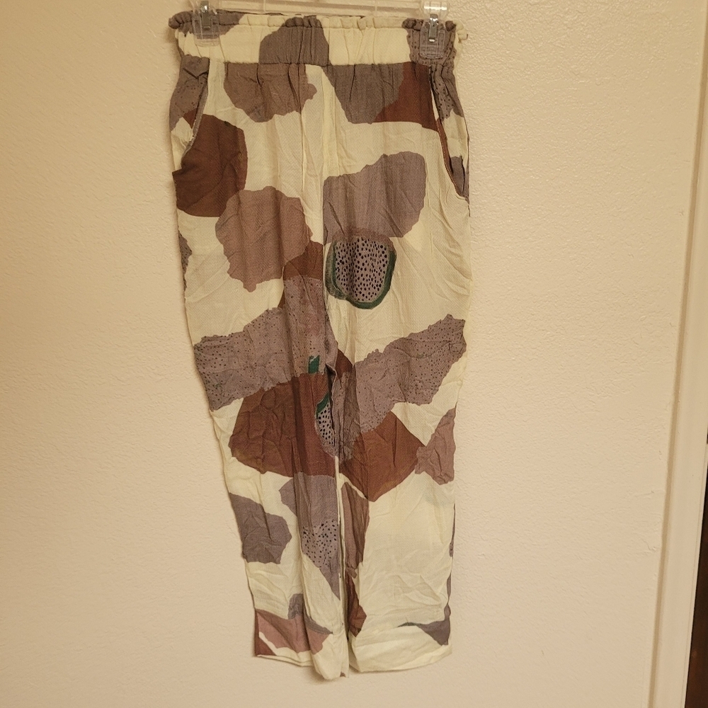 Maria Stanley Camo Print Rayon Pants